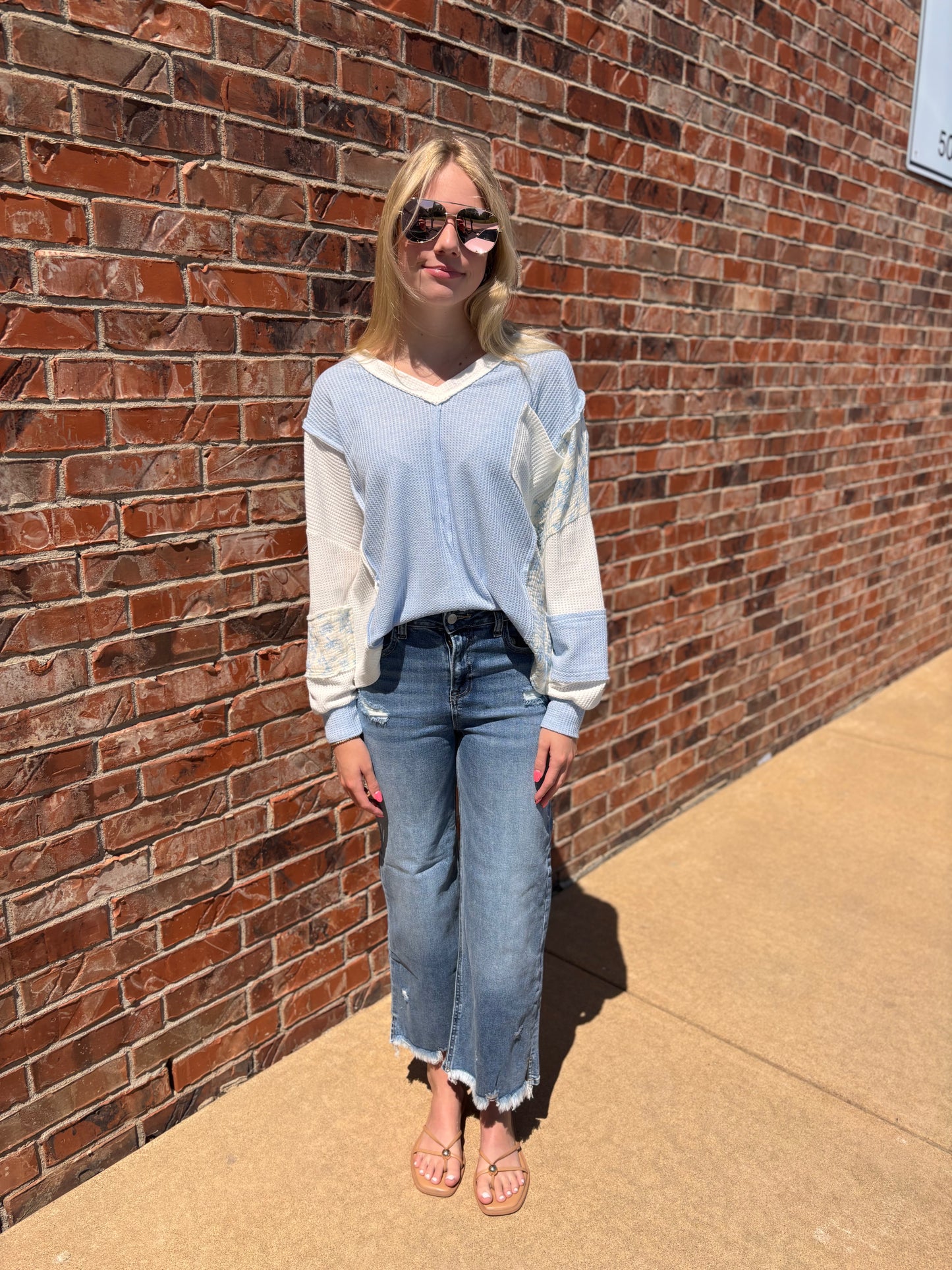 So Floral Patchwork Top