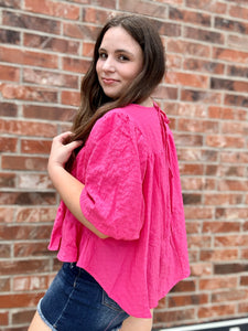 Woven Crinkle Top