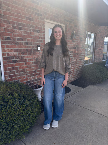 Subtle Ruffle Printed Top