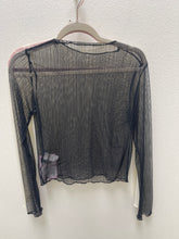 Load image into Gallery viewer, Metallic Sheer Lace Stretchy Top