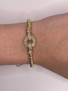 Gold Statement Clasp Bracelet