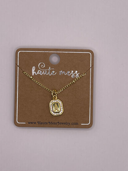 Gold Initial Pendant Necklace