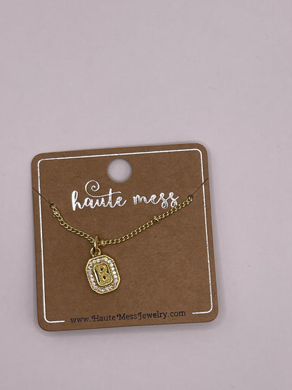 Gold Initial Pendant Necklace