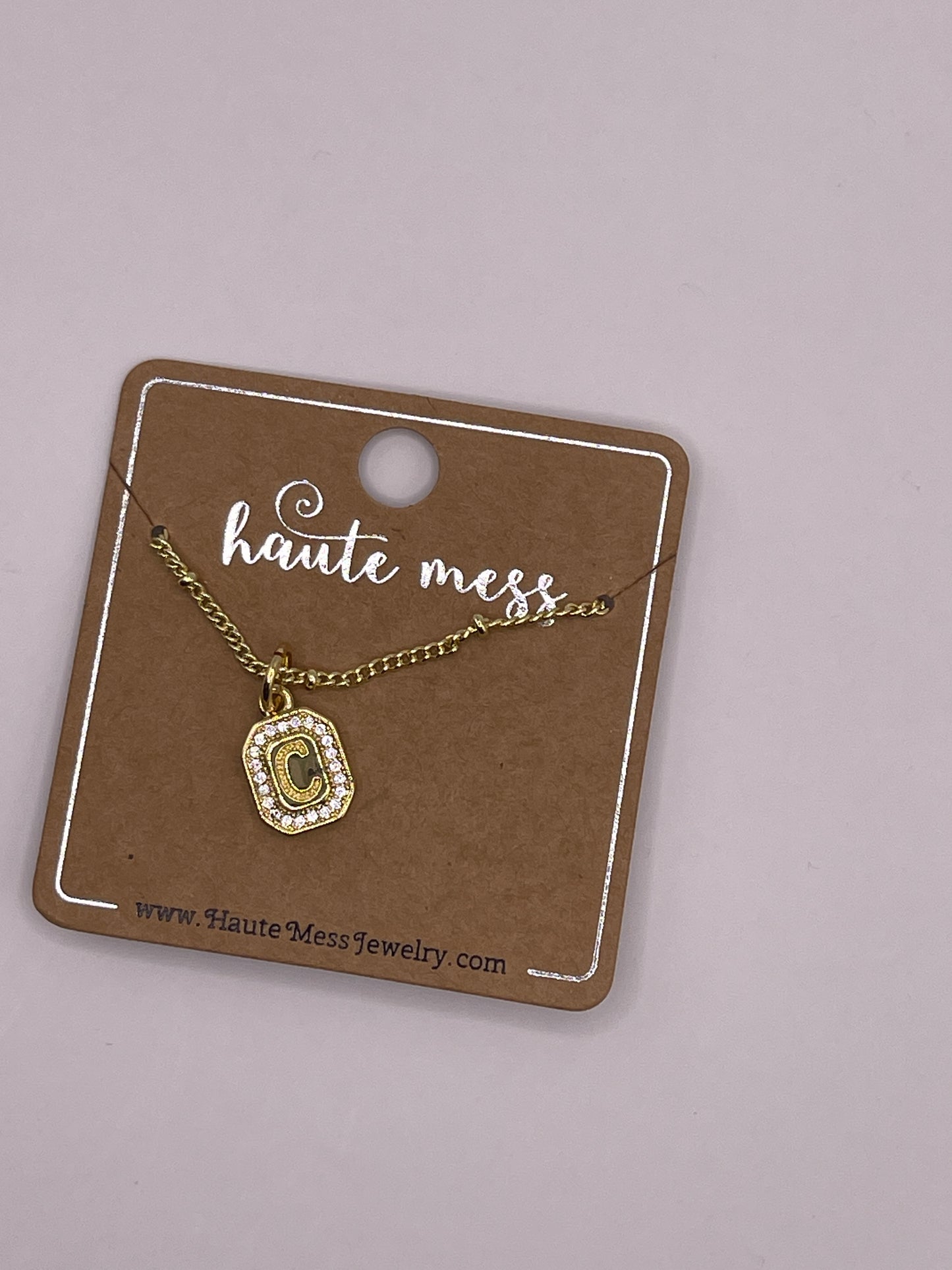 Gold Initial Pendant Necklace