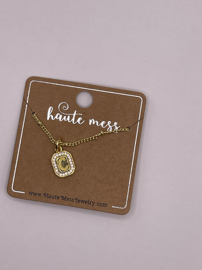 Gold Initial Pendant Necklace