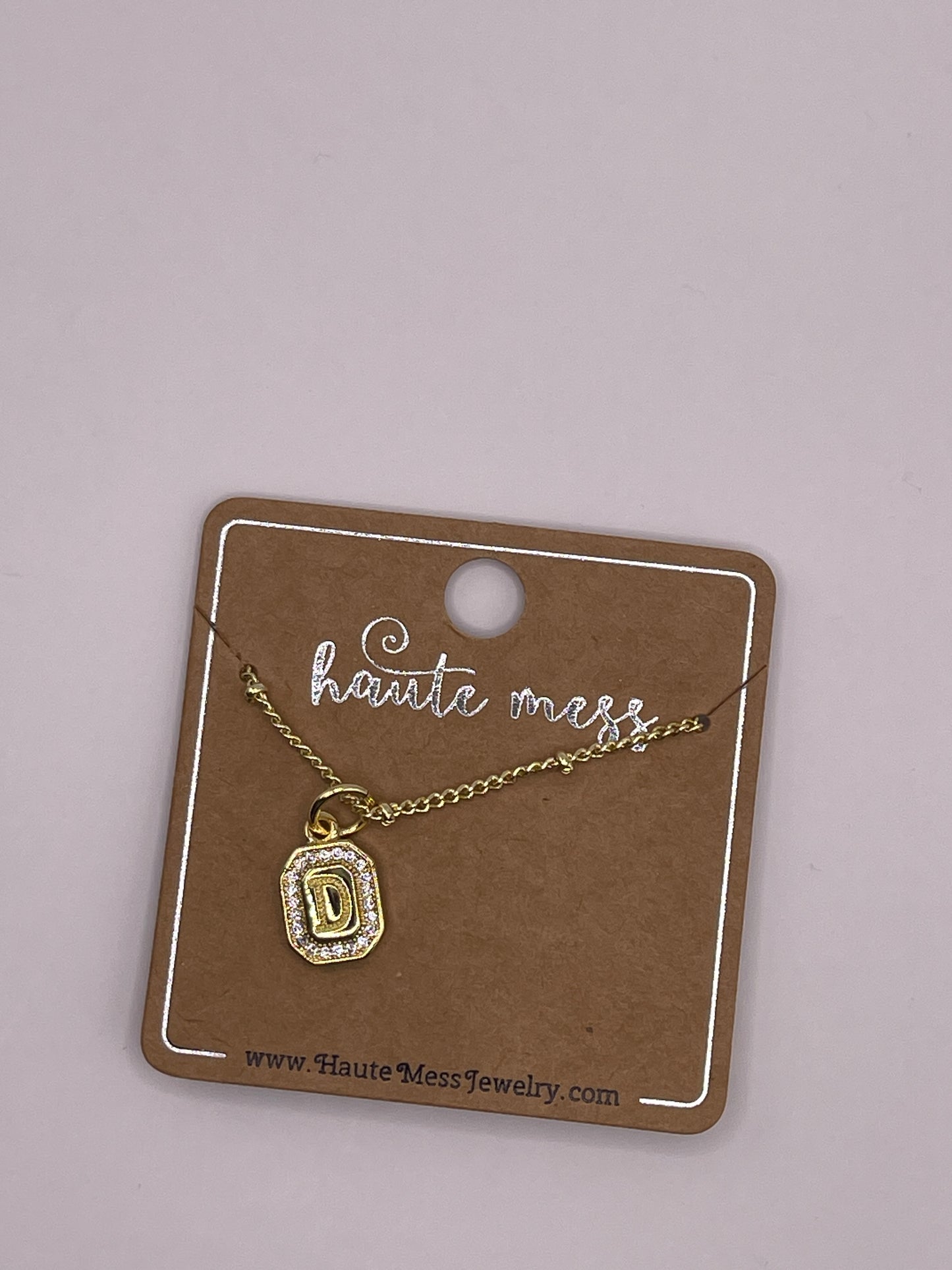 Gold Initial Pendant Necklace