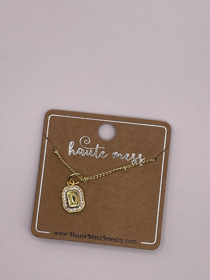 Gold Initial Pendant Necklace