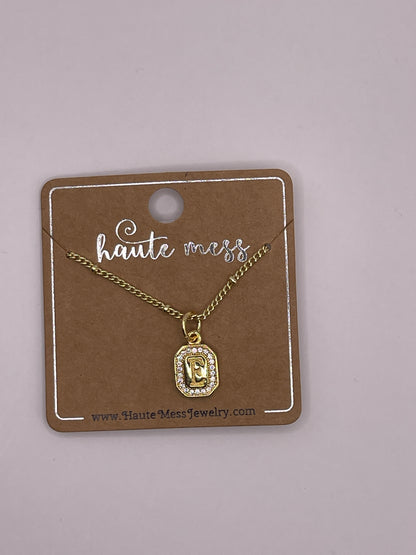 Gold Initial Pendant Necklace