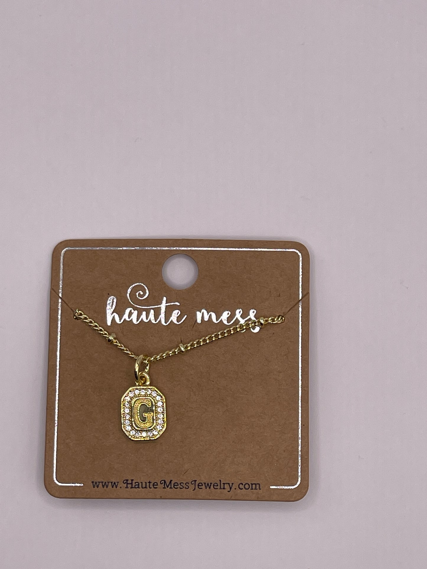 Gold Initial Pendant Necklace