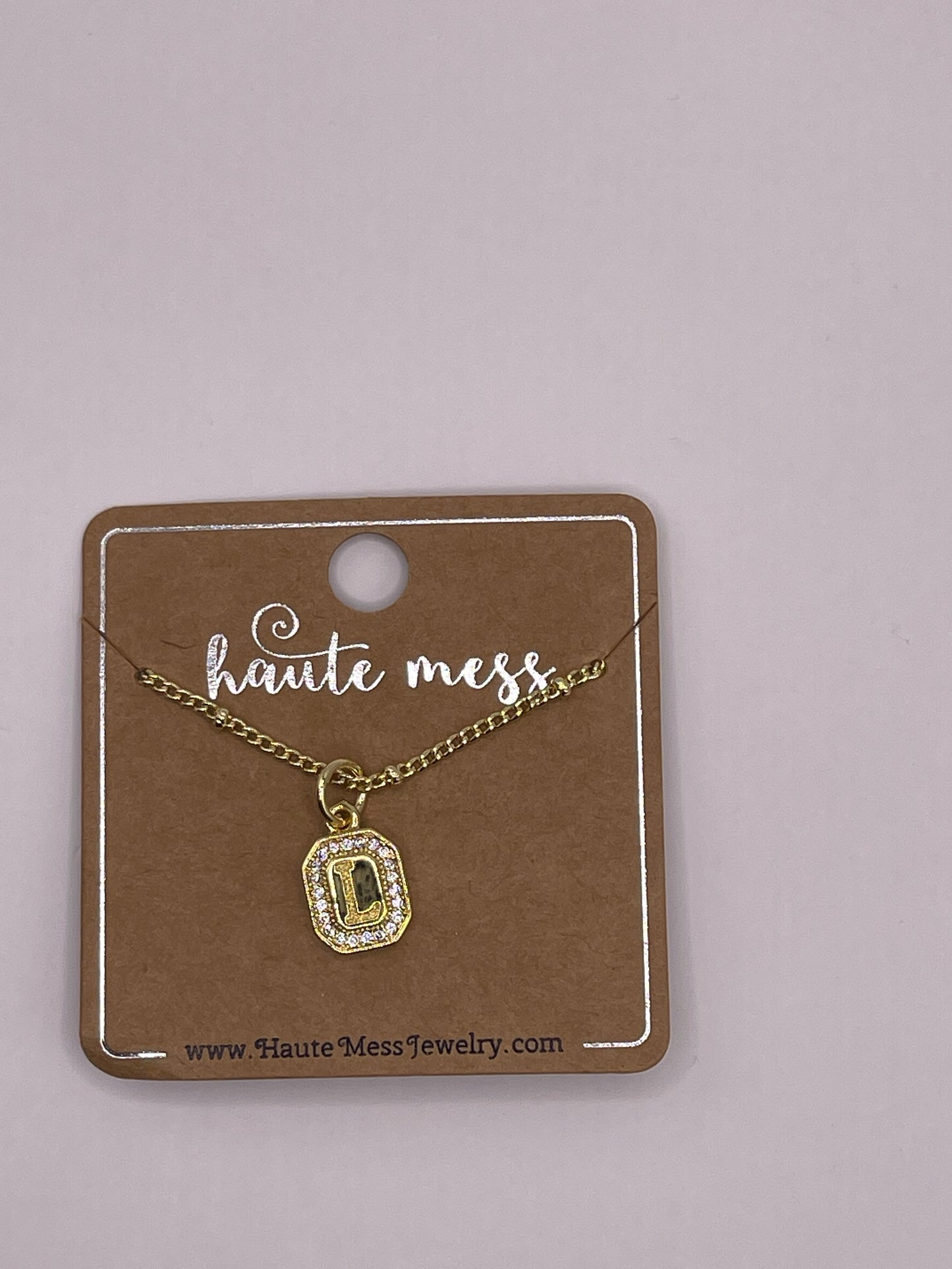 Gold Initial Pendant Necklace