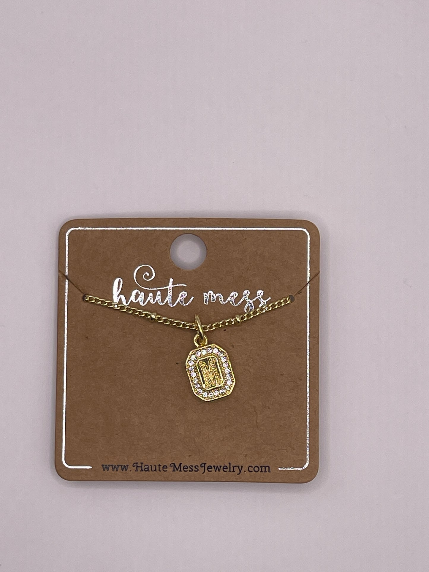 Gold Initial Pendant Necklace