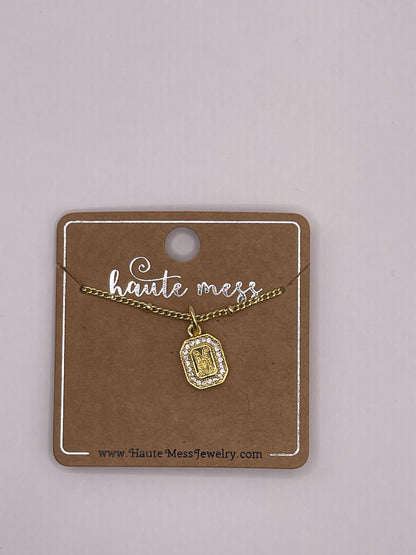 Gold Initial Pendant Necklace