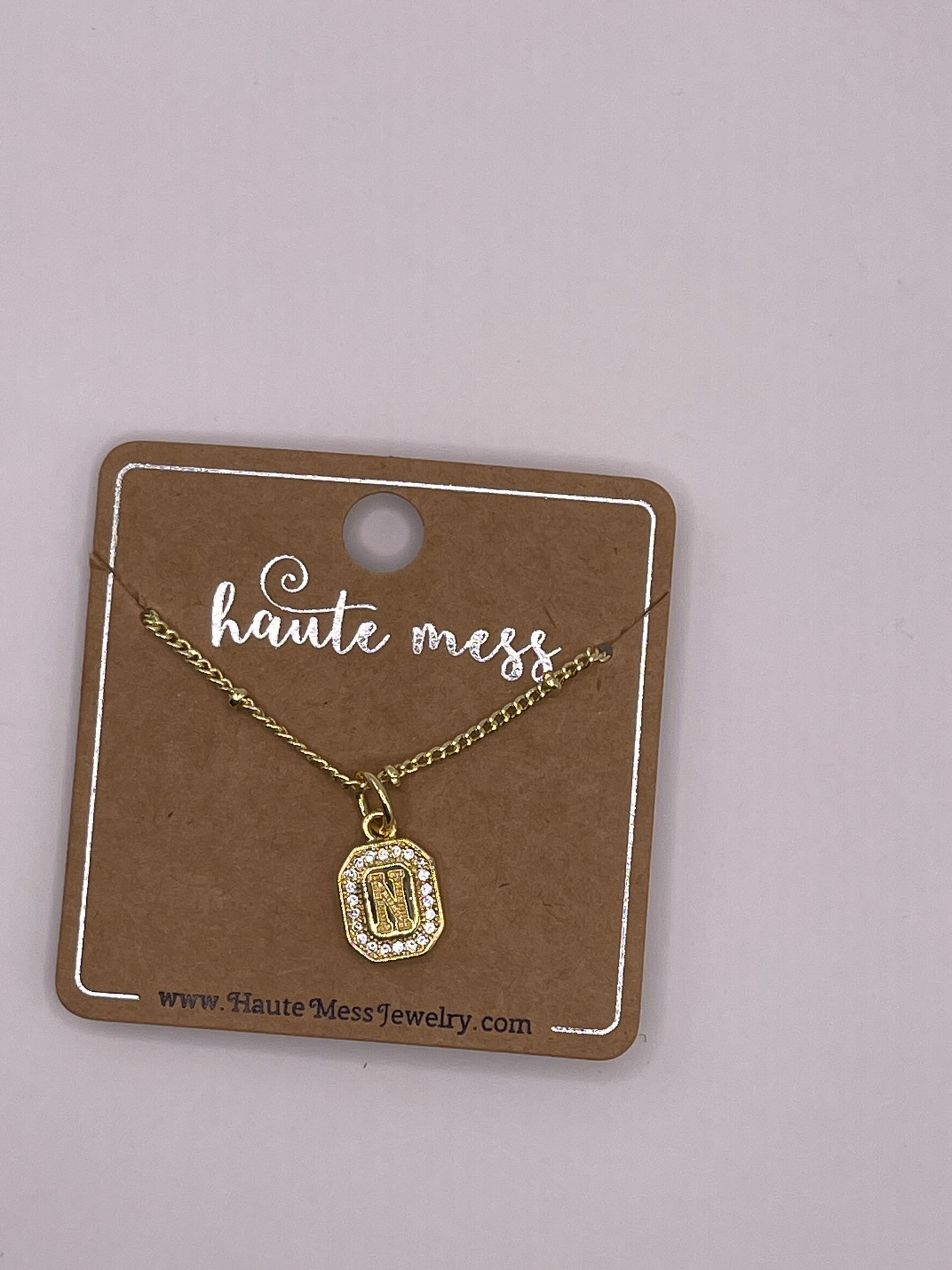 Gold Initial Pendant Necklace