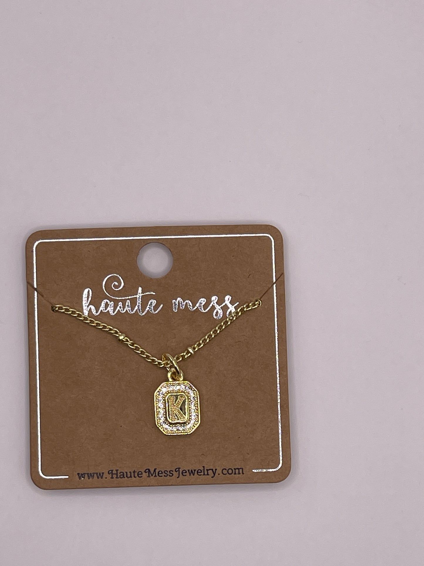 Gold Initial Pendant Necklace