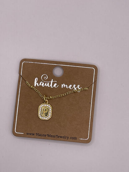 Gold Initial Pendant Necklace