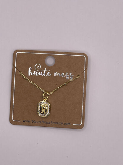 Gold Initial Pendant Necklace