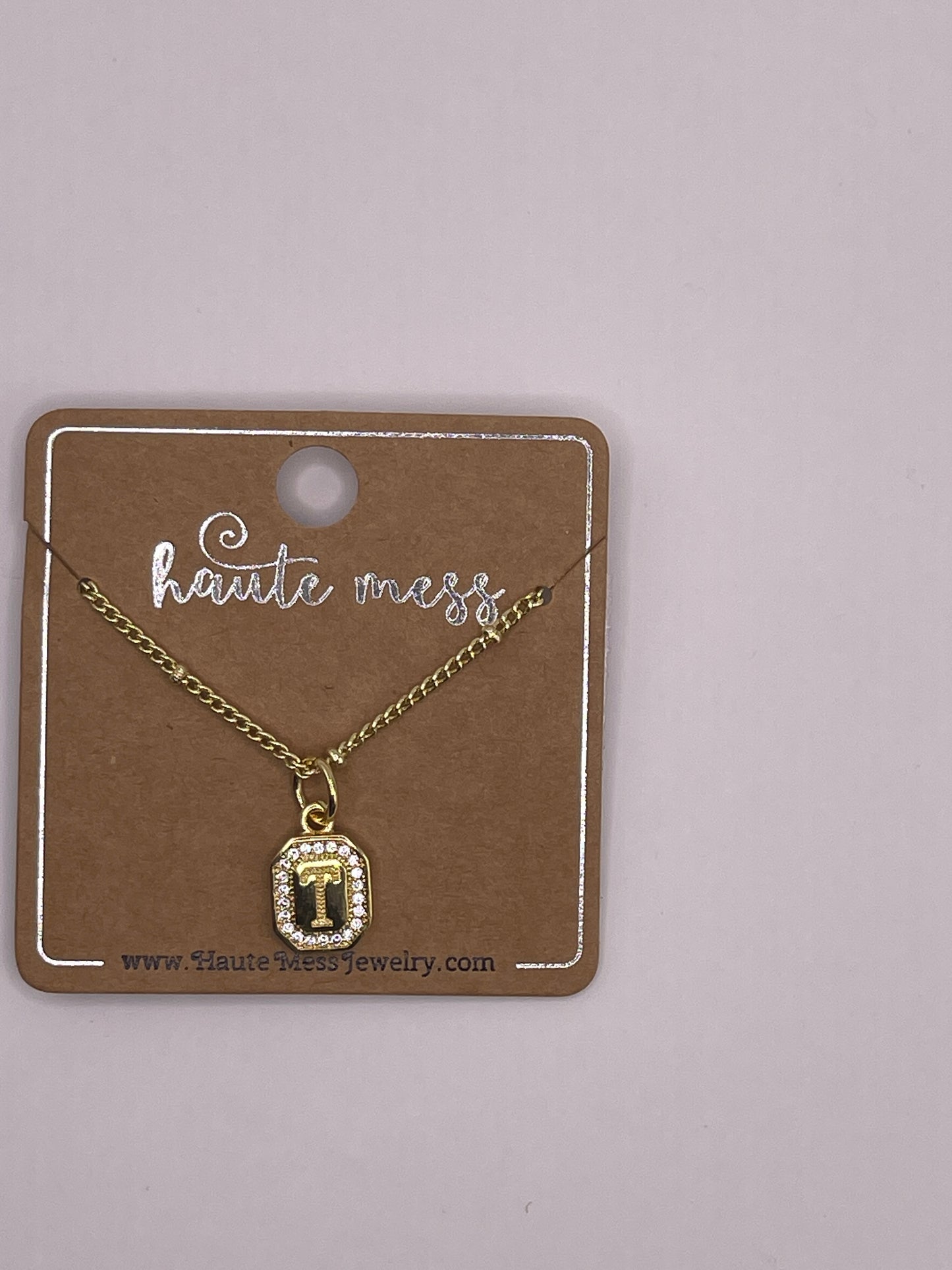 Gold Initial Pendant Necklace