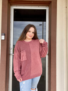 Washed Wine Sweater