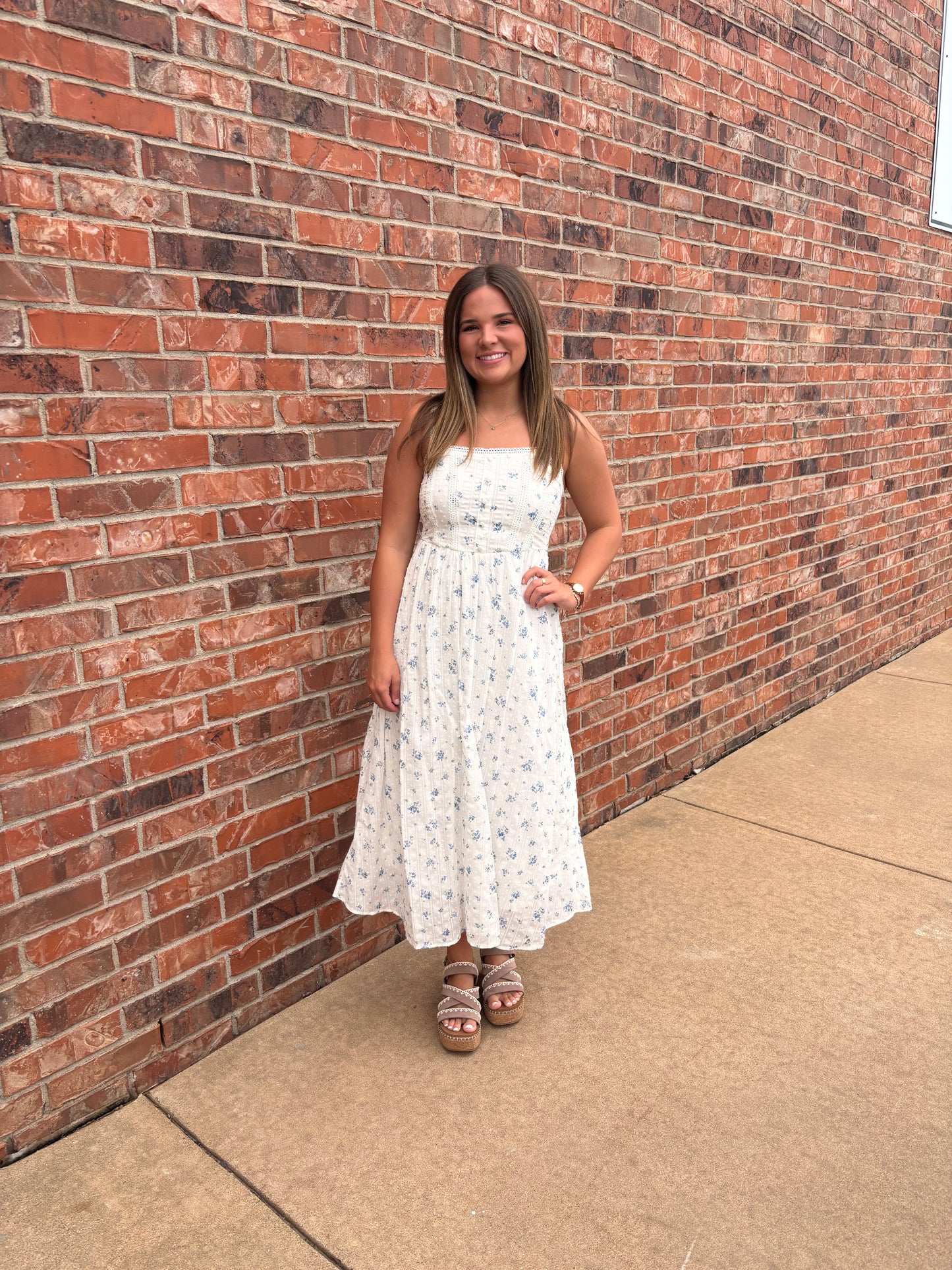 Blue Petal Maxi Dress