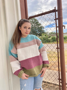 Cozy Color Block Sweater