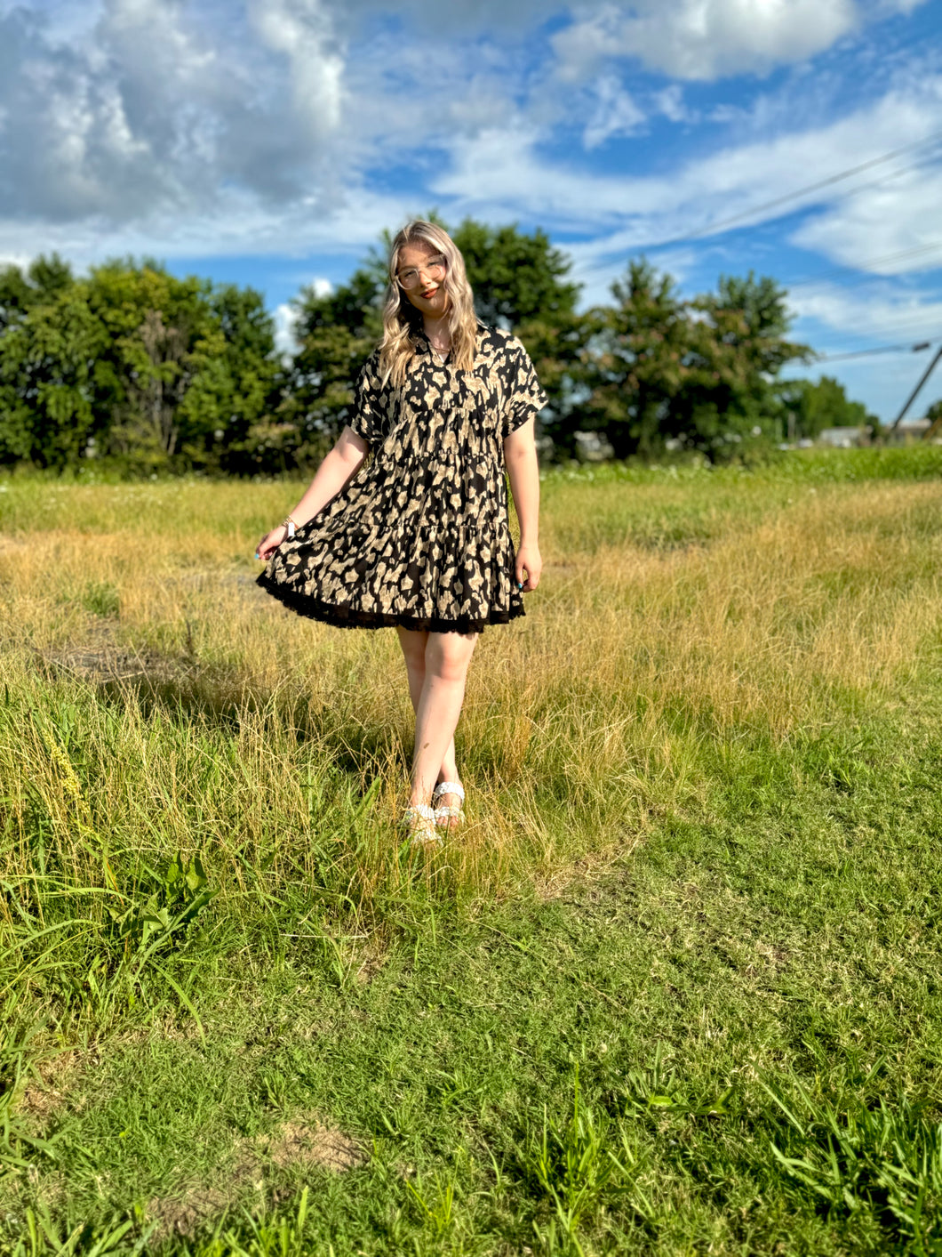 Perfect Print Collared Dress