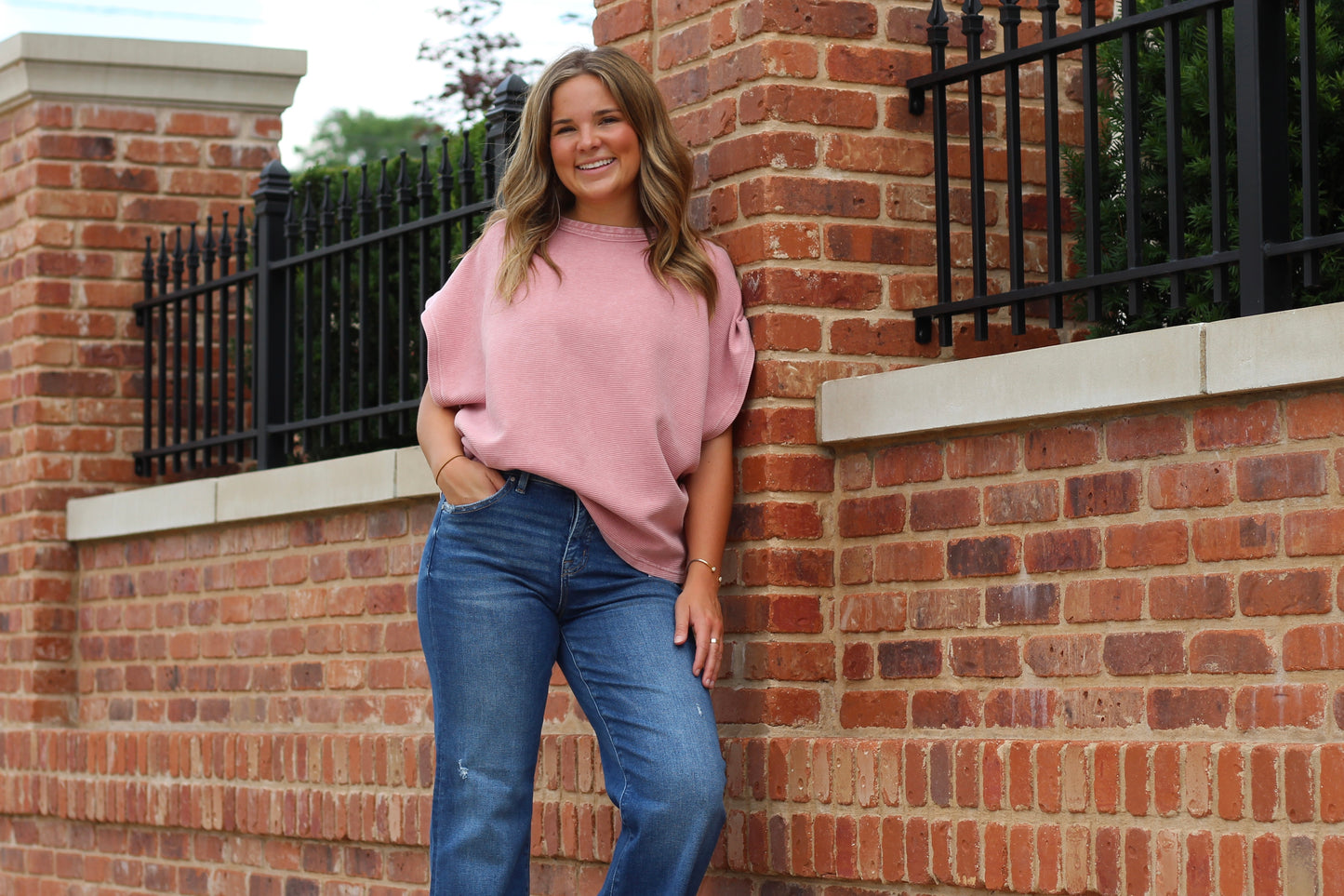Dusty Rose Ribbed Basic