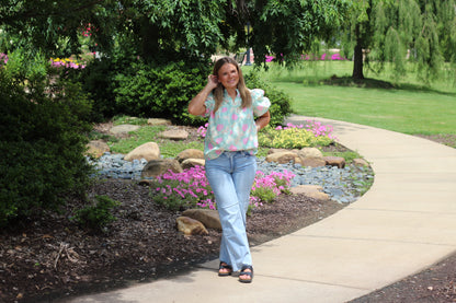 Mint to Be Floral Top