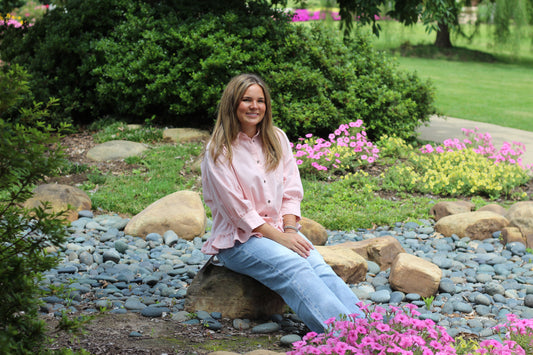 Blushing Denim Blouse