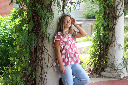 Pretty Polka Dot Top