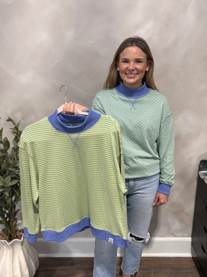 Double Take Reversible Mock Neck