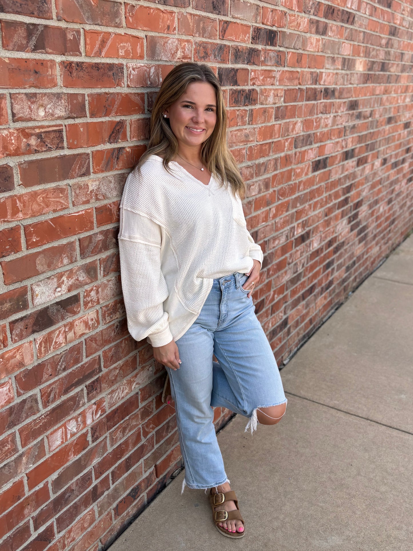 Cabin Days Ribbed Long Sleeve Top