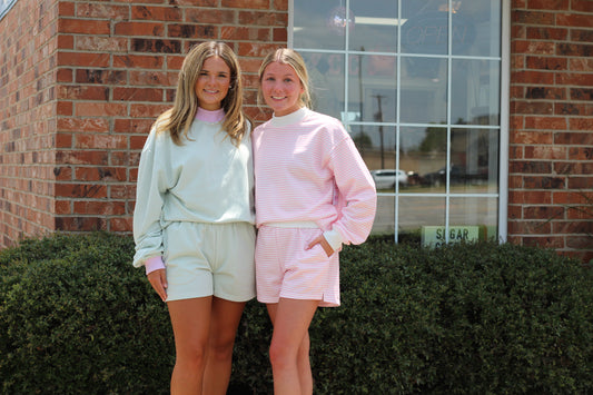 Morning Breeze Mock Neck Short Set