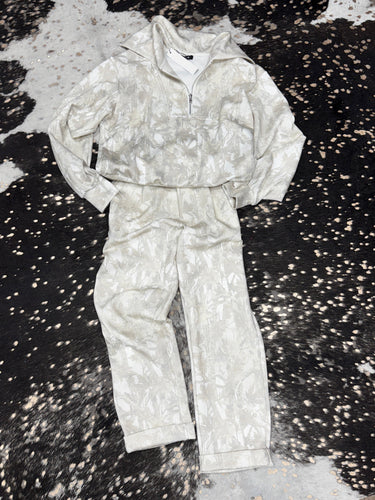 Penelope Camo Loose Fit Half Zip Set