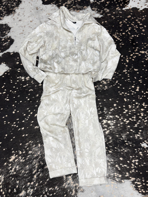 Penelope Camo Loose Fit Half Zip Set