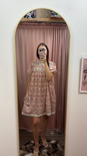 Sienna Sky Puff Sleeve Dress