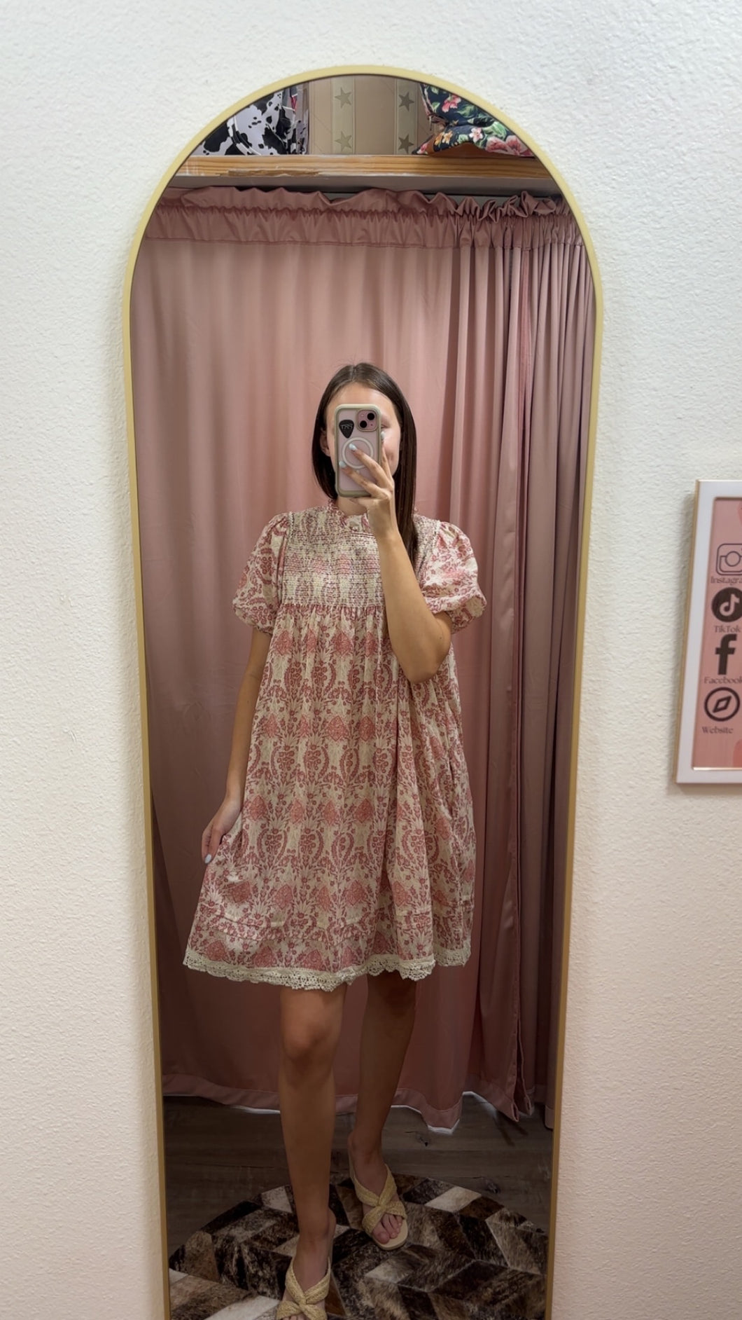Sienna Sky Puff Sleeve Dress