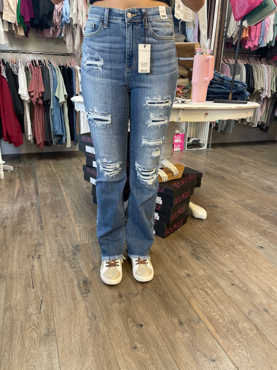Judy Blue HW Patched Bootcut
