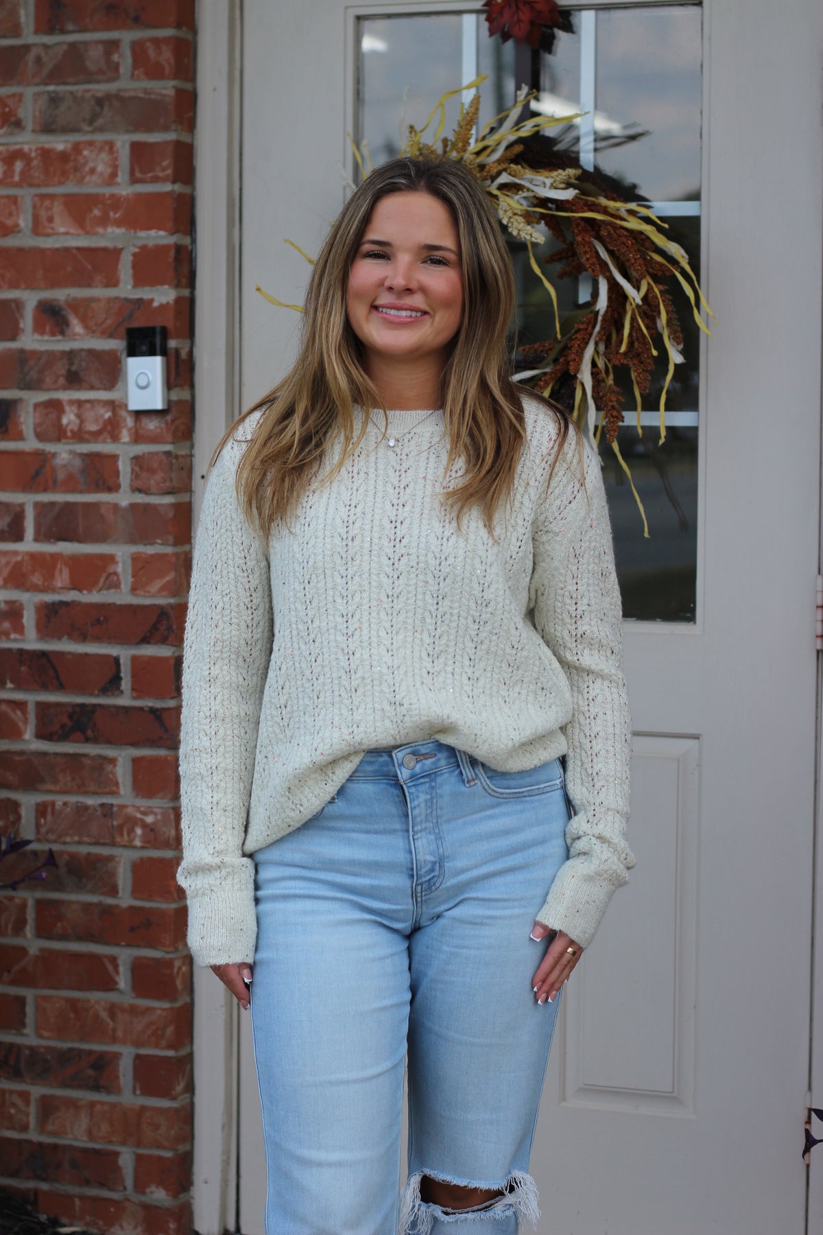 Champagne Shimmer Sweater