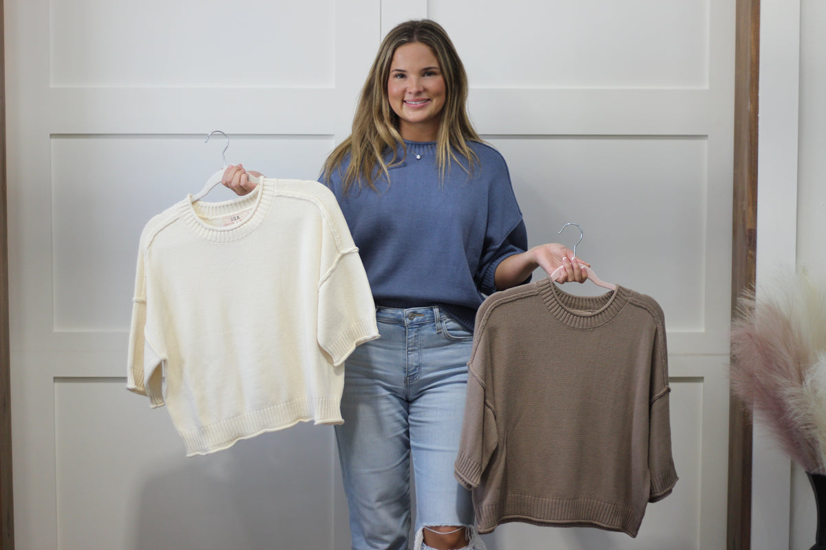 Soft Spoken Short Sleeve Sweater
