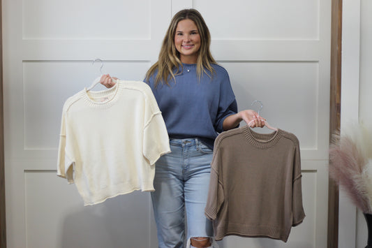 Soft Spoken Short Sleeve Sweater
