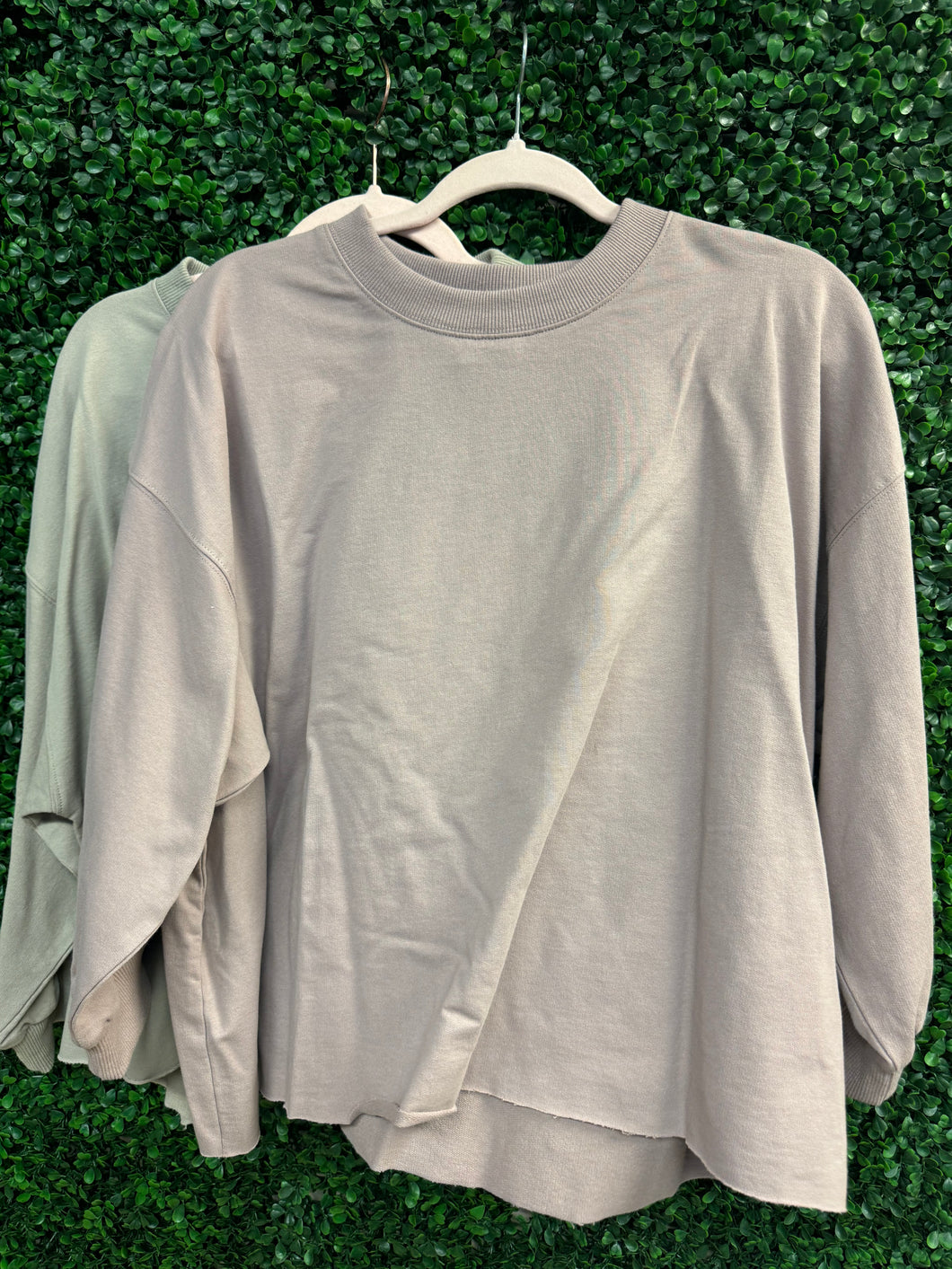 3/4 Sleeve Terry Top