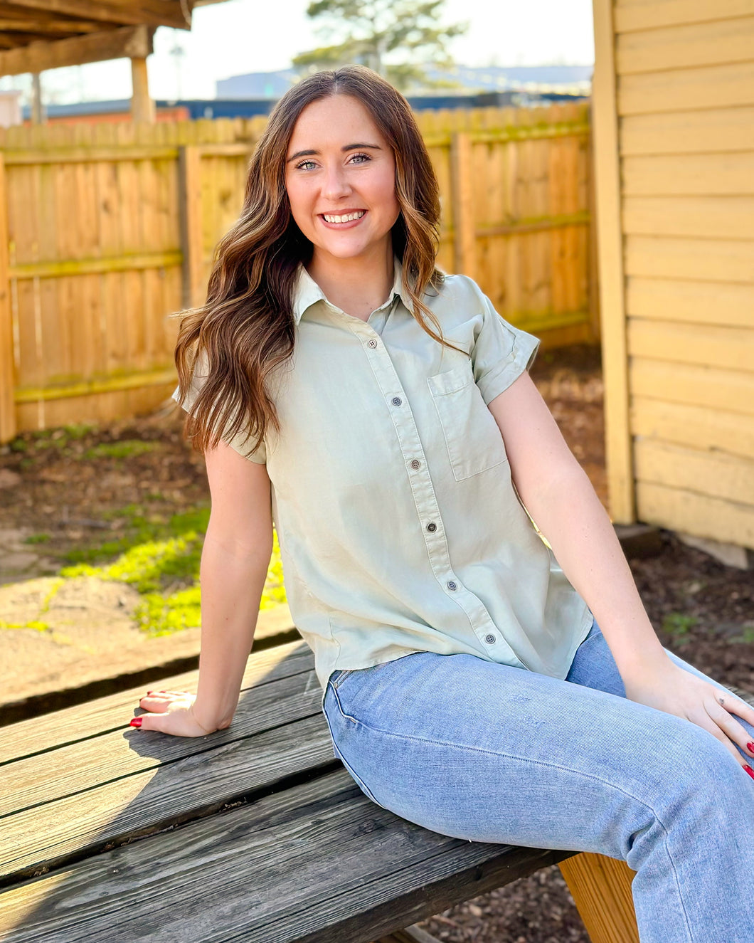 Classic Everyday Button Up Top