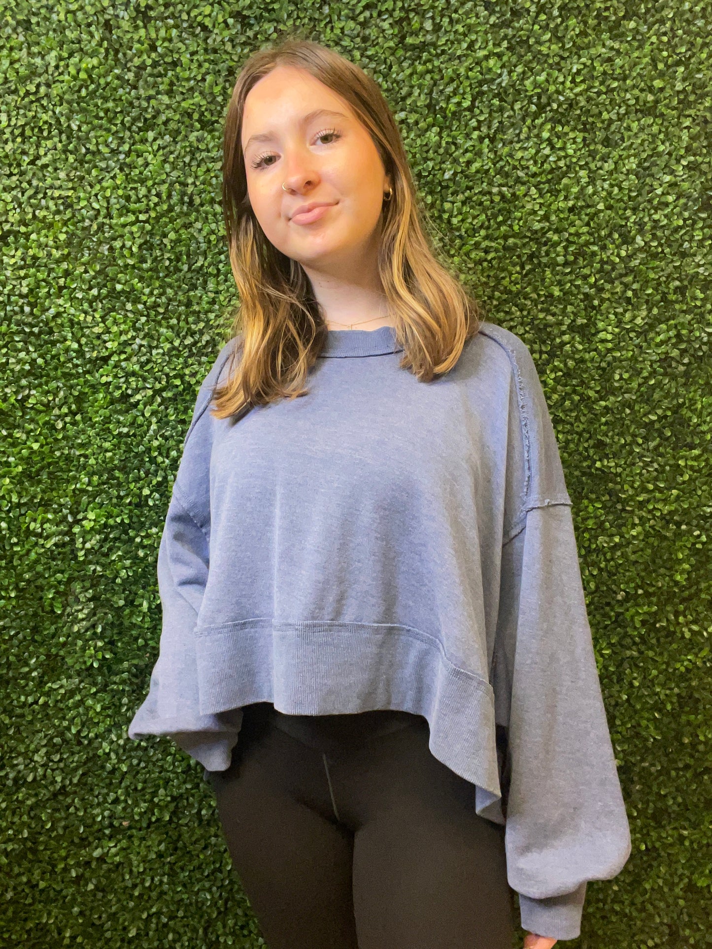 Midnight Crop Sweatshirt