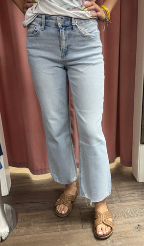 Aileeah Raw Hem Jeans
