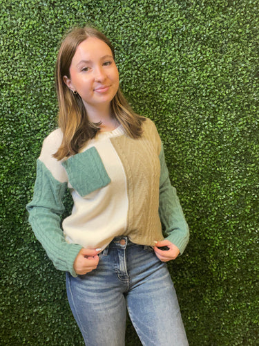 Color Block Knit Sweater