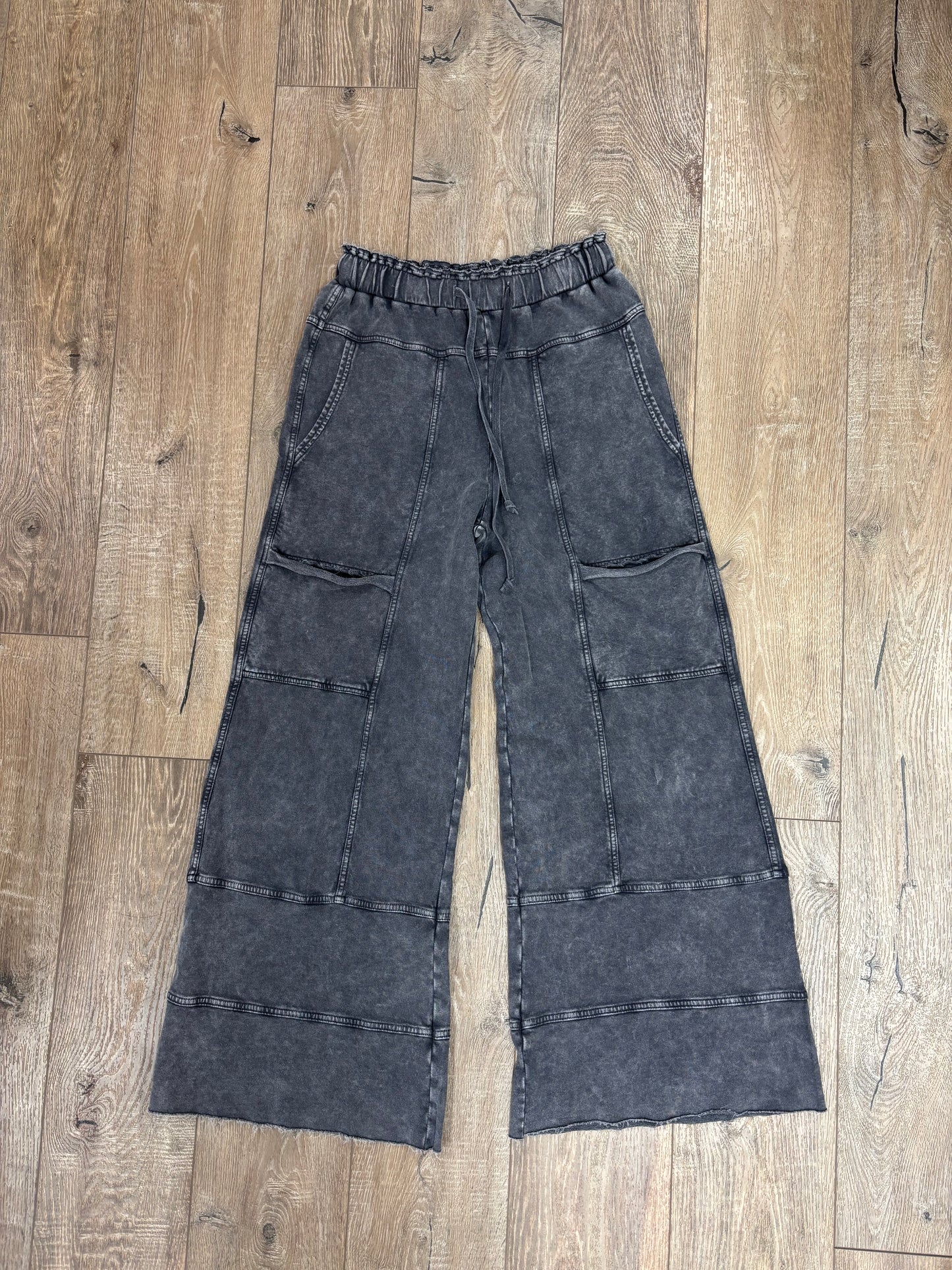 Mineral Washed Terry Knit Pants