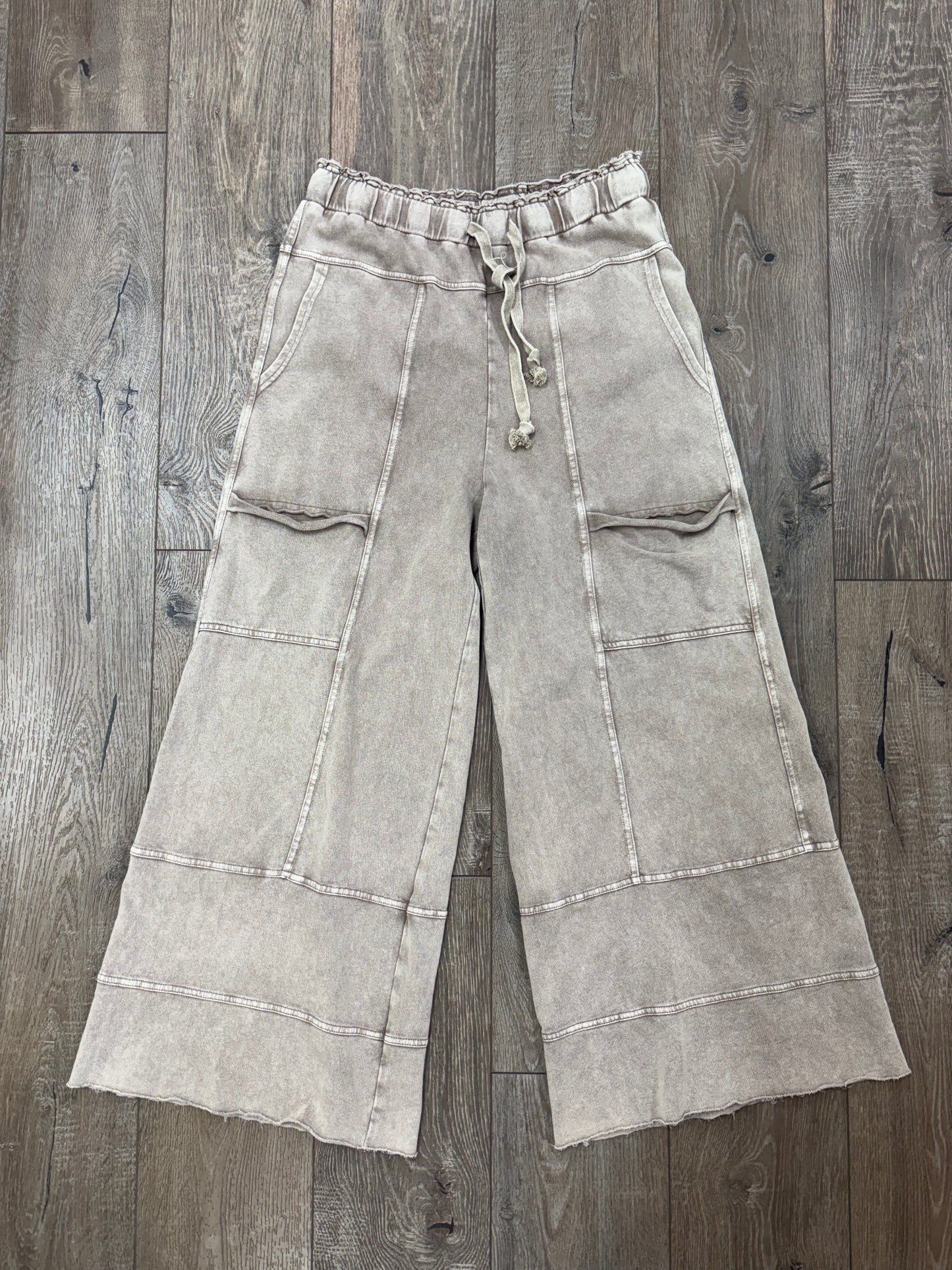 Mineral Washed Terry Knit Pants