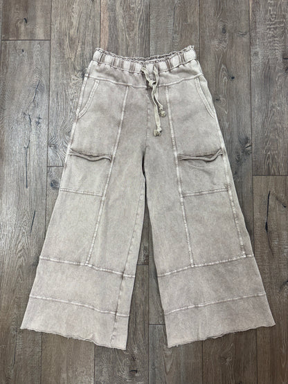 Mineral Washed Terry Knit Pants