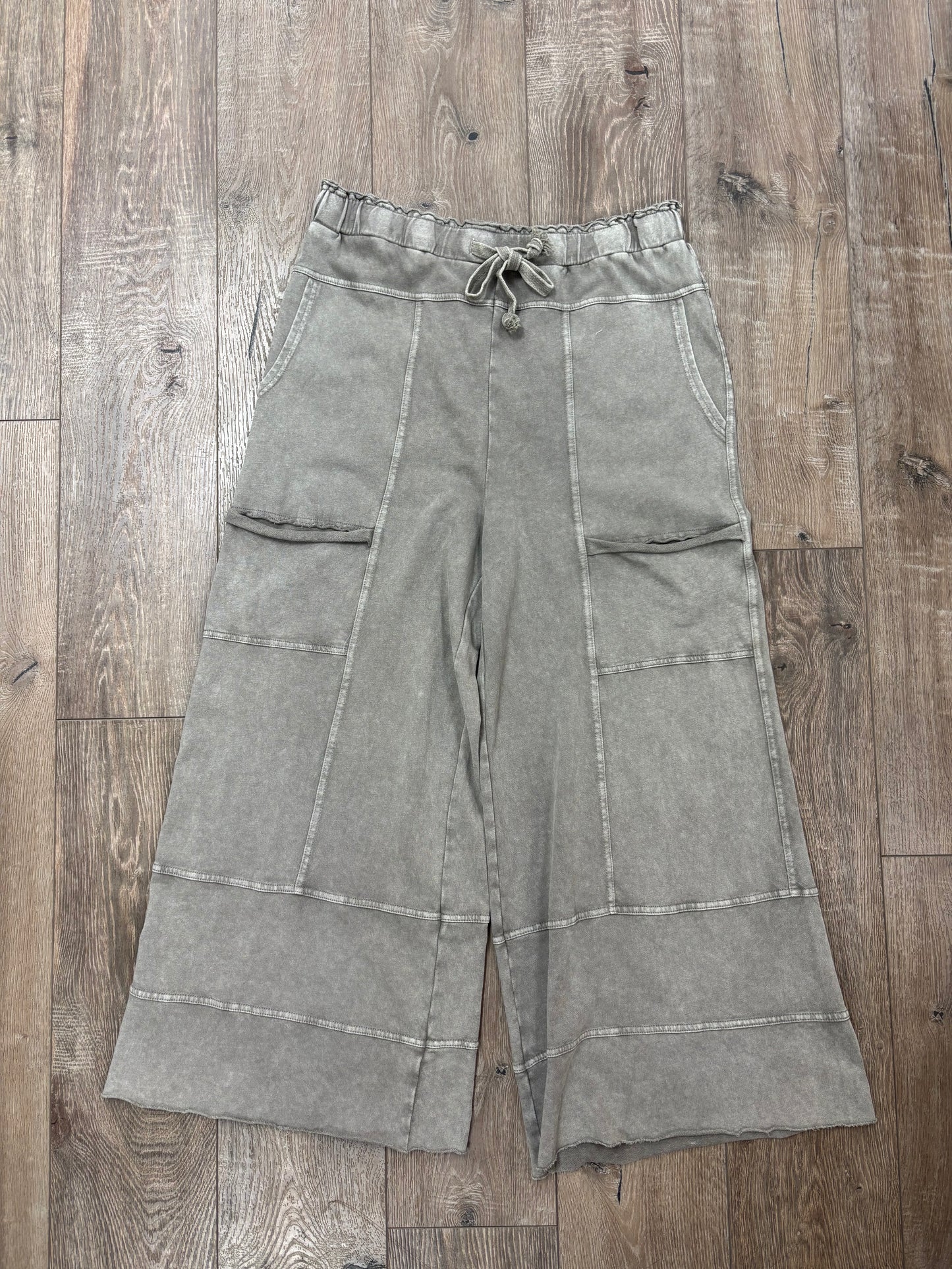 Mineral Washed Terry Knit Pants