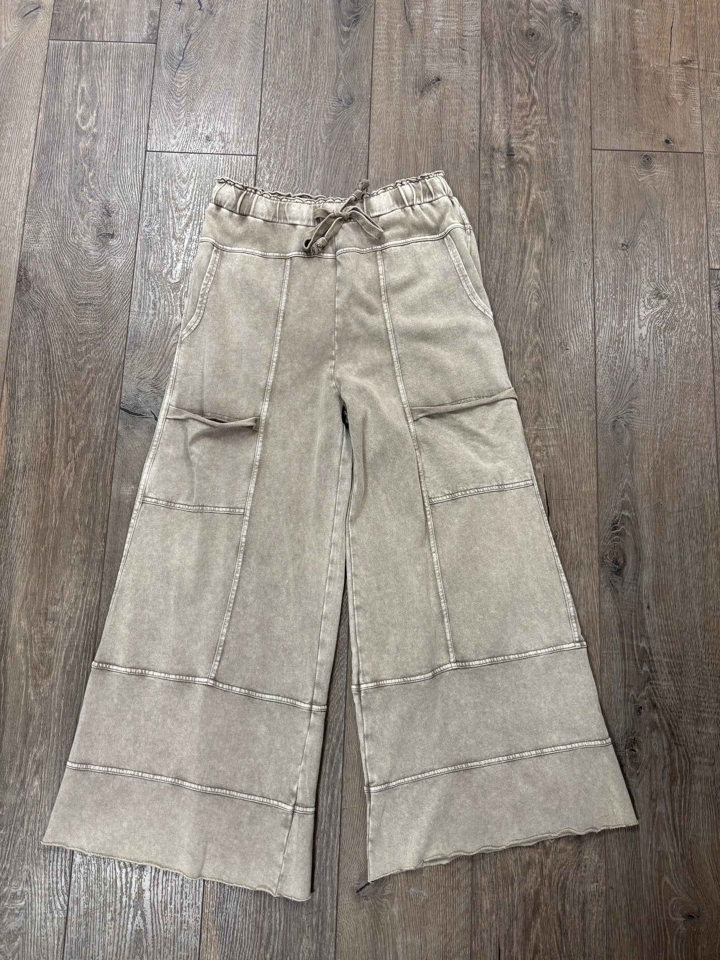 Mineral Washed Terry Knit Pants